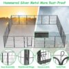 Dog Playpen Foldable 24 Panels Dog Pe Height Pet Enclosure Dog Fence Outdoor With Lockable Door For Large / Medium / Small Dogs, Puppy Playpen, RV, Camping Pet Fence - Black - Image 3