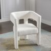 Contemporary Designed Fabric Upholstered Accent Chair Dining Chair For Living Room, Bedroom, Dining Room (Set of 2) - Beige - Image 8