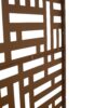 Outdoor & Indoor Privacy Screen Metal Privacy Screen, Freestanding Decorative Privacy Screen - Brown - Image 8