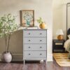 Classic 4 Drawer Solid Wood Dresser - Gray - Image 8