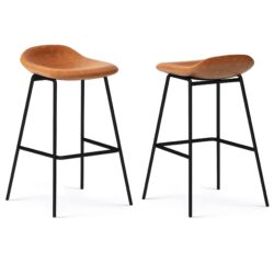 Dafney - Bar Stool (Set of 2) - Camel Brown