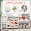 Kids Bookshelf Toy Storage Organizer With 17 Bins And 5 Bookshelves, Multi-Functional Nursery Organizer Kids Furniture Set Toy Storage Cabinet Unit With HDPE SheLF And Bins - Gray - Image 4