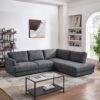 Glander - Cozy Sectional Sofa Right Facing - Gray - Image 7