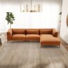 Laley - Right Facing L-Shaped Sectional - Burnt Orange - Image 3