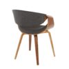 Curvo - Mid-Century Modern Chair (Set of 2) - Walnut / Charcoal - Image 5