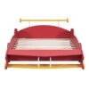 Full Size Race Car Shaped Platform Bed With Wheels - Red - Image 7