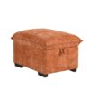 Convertible Sofa Bed Sectional Sofa Sleeper L-Shaped Sofa With A Storage Ottoman, Two Pillows, Two Power Sockets And Two USB Ports For Living Room - Orange - Image 26