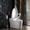 Smart 1 Piece Bidet Toilet With Warm Air Dryer Heated Seat LED Night Light Auto Open / Close - White - Image 2