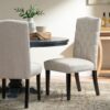 Harriet - Tufted Dining Chairs Upholstered With Solid Wood Frame (Set of 2) - Ivory - Image 2