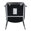 (Set of 8) Comfort Dining Chairs With Extended Backrest And Metal Legs - Black - Image 7
