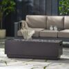 Modern Outdoor Iron Propane Fire Pit, 50, 000 Btu, Sleek Design - Brown / Gold - Image 12