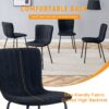 Luxury Minimalist Chairs (Set of 4) High Quality Dining Chairs With Metal Legs And - Black - Image 5