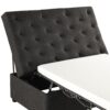 Convertible Ottoman Sleeper With Memory Mattress And Tufted Design, Folding Sofa Bed - Dark Gray Linen - Image 14