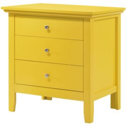 3 Drawer Nightstand - Yellow