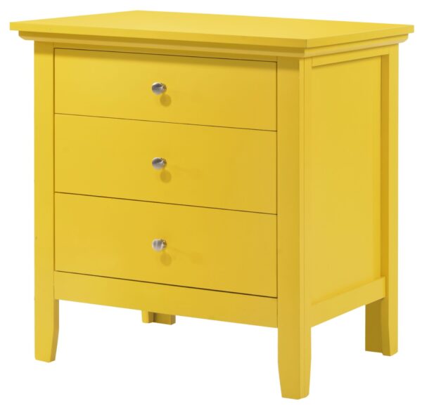 3 Drawer Nightstand - Yellow