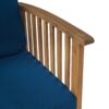 Casa Acacia Wood Club Chair (Set of 2) With Weather Resistant Cushions - Brown / Dark Teal - Image 11