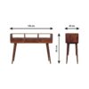 Triple Curved Console Table - Brown - Image 10