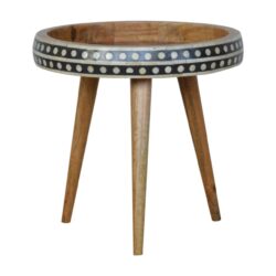 Small Dotted End Table - Oak