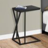 Accent Table, C - Shaped, Contemporary And Modern - Black - Image 10