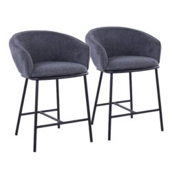 Ashland - Contemporary Counter Stool (Set of 2) - Black / Charcoal