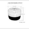 Lydia - Round Pouf - Aqua / Natural - Image 7