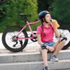 S20101 20" Kids' Bike, Boys Girls Mountain Bike Ages 8-12, 7 Speed Teenager Children Kids' Bicycles, Front Suspension Disc Brake Rear V-Brake, High Steel Frame - Pink - Image 6