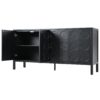 Stylish Storage Cabinet Sideboard With Unique Geometric Circle Door Design - Black - Image 9
