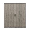 4 Door Wardrobe With 1 Drawer - Gray - Image 12