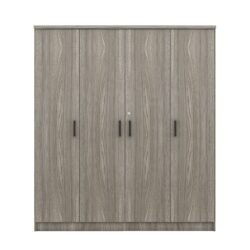 4 Door Wardrobe With 1 Drawer - Gray