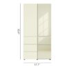 Elise - Modular Wood Closet System With Mirror In Customizable Storage Solution - White - Image 3