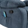 Contemporary Massage Recliner With Pillow Tufted Design - Charcoal - Image 16