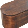 Rounded Lid Up Blanket Box - Walnut - Image 7