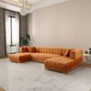Marlow - U Shape Corner Sofa - Cognac - Image 4
