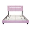 Velvet Upholstered Bed Frame With Adjustable Features, Teenage Girl's Favorite Collection - Pink - Image 2