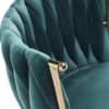 Office Desk Chair, Upholstered Home Office Desk Chairs With Adjustable Swivel Wheels, Ergonomic Office Chair For Living Room, Bedroom, Office, Vanity Study - Emerald - Image 8