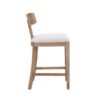 Counter Stools (Set of 2), Upholstered Counter Height Bar Stools With Solid Rubber Wood Frame, Backrest, Footrest, Armless Barstools For Home Bar, Kitchen Counter - Beige / Natural - Image 11
