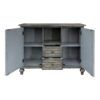 Velika - Weathered Console Table With 1 Open Compartment Storage - Gray - Image 2