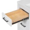 Bathroom Vanity Cabinet With Resin Integrated Sink 4 Drawers, 2 Doors - White - Image 22