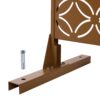 Freestanding Decorative Privacy Screen For Deck Balcony Patio, Metal Privacy - Brown - Image 8