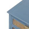 2 Drawer Side Table, Natural Rattan, American Furniture, End Table Suitable For Bedroom, Living Room, Or Study - Blue - Image 14
