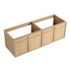 Original 60" Wall Mounted Bathroom Vanity With Double Resin Sink And Soft Closing Doors Plywood - Oak - Image 17