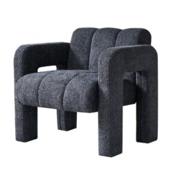 31.10" Boucle Upholstered Accent Chair - Dark Gray