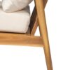 Mid Century Modern Outdoor Lounge Chair With Cushions Solid Wood For Patio, Garden, Balcony - Teak - Image 13