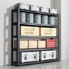 Wide Metal Shelves, With 5 Removable Dividers, Large Capacity, Strong Load Bearing, Suitable For Garage, Kitchen And Office - Black - Image 22