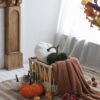 Velvet Weighted Pumpkin Ornament Decor For Holiday Harvest Festival Fall Festival & Thanksgiving (Set of 2) - Orange - Image 9