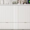 Full Size Murphy Bed With Drawer And A Set Of Sockets & USB Ports, Pulley Structure Design - White - Image 22