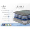 Comfort Care - 14" Queen Size Euro Top Hybrid Mattress, Plush Comfort, Cooling Tech - Gray / Blue - Image 14