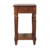 Turned Legs 1 Drawer Side Table - Brown - Image 8