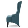 Alight - Upholstered Dining Chair With High Back And Birch Wood Legs - Teal - Image 4