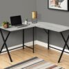 Computer Desk, Home Office, Corner, L Shape, Laptop, Contemporary / Modern - Gray - Image 11